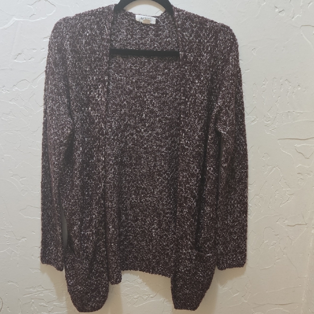 3/$10 Garage Burgundy Marled Cardigan
